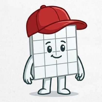AlignmentBud mascot — a grid character wearing a red cap