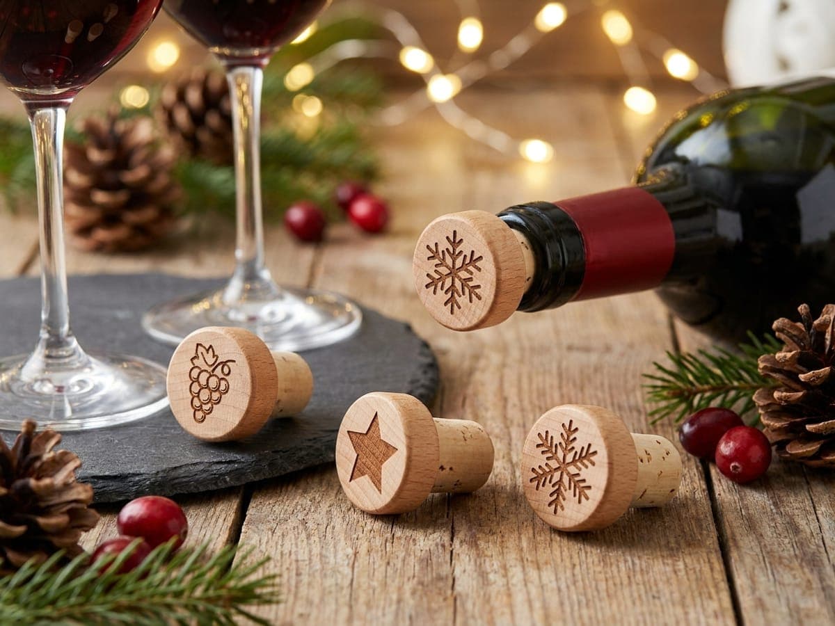Example of wine bottle stoppers or bar gift sets